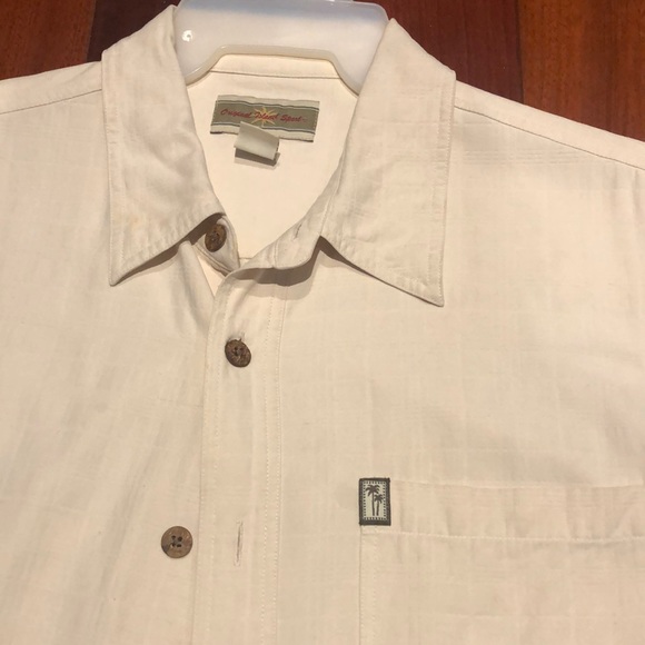 Men’s Long Sleeved Shirt by Original Island  Sport Cream Color Size XL - Picture 2 of 7